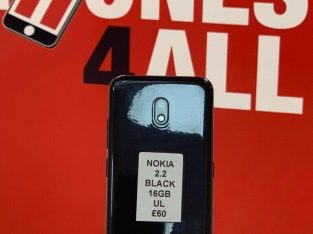 NOKIA 2.2 BLACK 16GB UNLOCKED WITH WARRANTY
