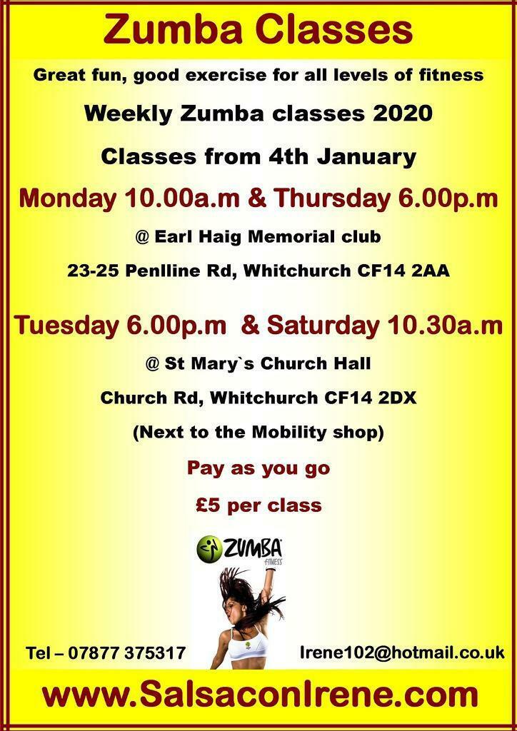 Zumba classes in Cardiff 2020
