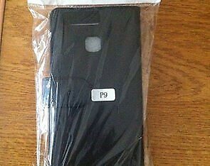 Huawei P9 Black leather flip phone case – Never Used