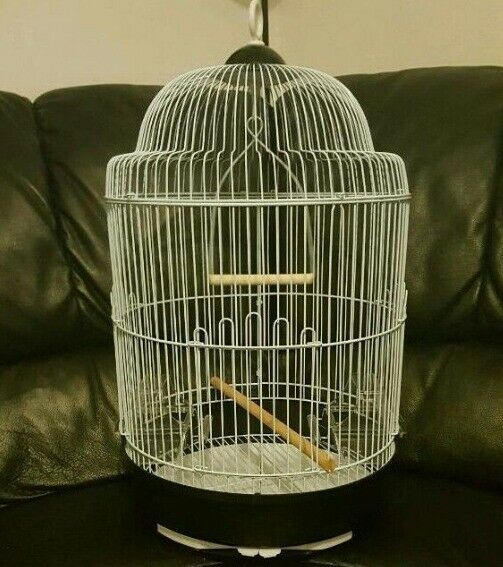 BRAND NEW Round White Bird Cage For Sale [Suitable for Budgie/Lovebird/Finch/Canaries/Parrotlet/Etc]