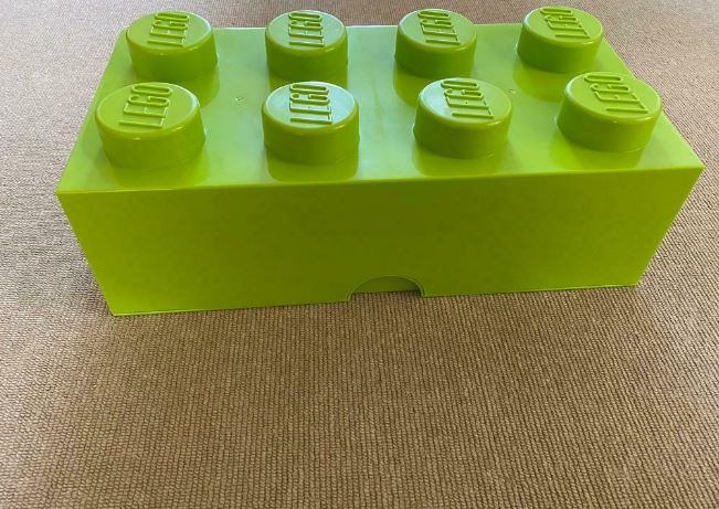 8 Stud Lego Storage Box Green