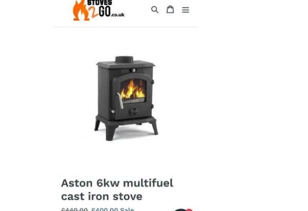 New Aston 6kw multi fuel stove was £400 now £260
