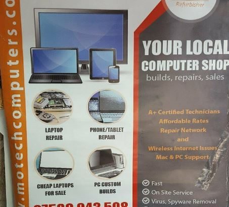 Computer Shop! Laptop/PC/Apple Mac/Tablet Repairs & Upgrades! Located near Leicester Town Center.