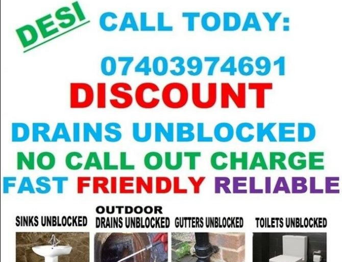 DISCOUNT DRAINS UNBLOCKED SERVICES – TOILET REPAIR INSTALL- NO CALL OUT CHARGE – ⭐⭐⭐⭐⭐