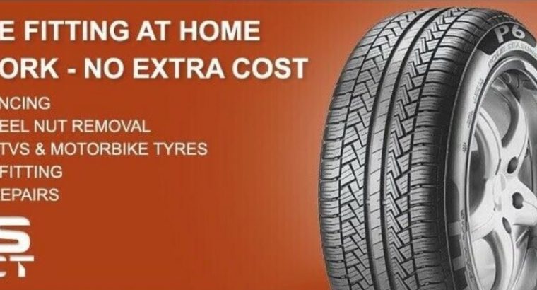 Mobile tyre fitting and repairs and home work or roadside