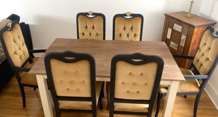 Stunning set of 6 upcycled dining chairs