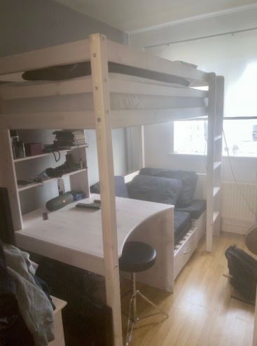 Nordic high sleeper sofa and bed.
