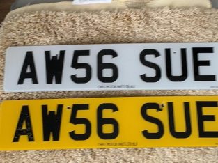 Private number plate AW56SUE