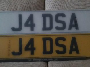 J4 DSA Personal number plate £650 OFFER AND ABOVE