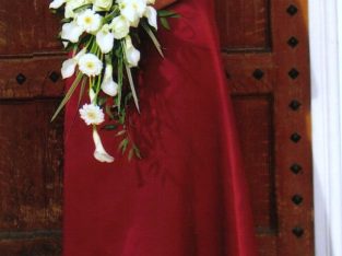 Wedding/Bridesmaid/Ball Gown – burgundy colour £ovno