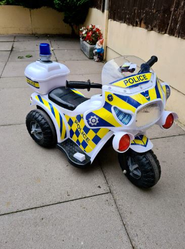 Electric kids police bike
