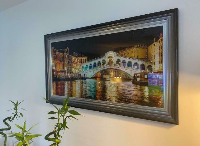 Glass Liquid art framed wall picture – wall art Rialto Bridge Venice