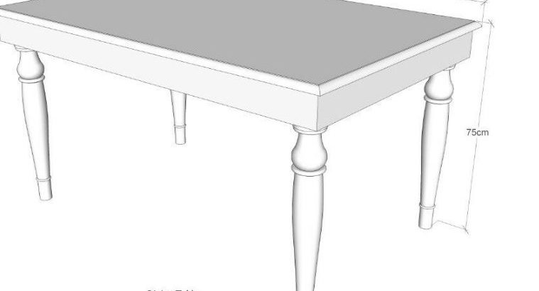 Solid Mahogany Dining Table – New