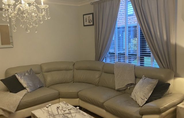 DFS right hand corner couch (white & grey) £500 ono