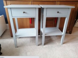 Grey bedside tables pair