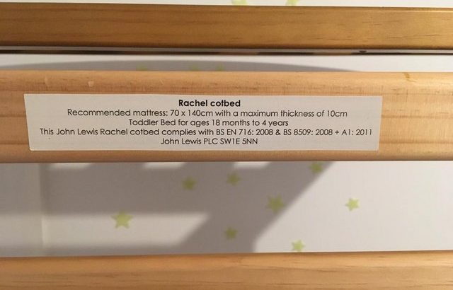 John Lewis “Rachel” Oak Cotbed £70 ovno