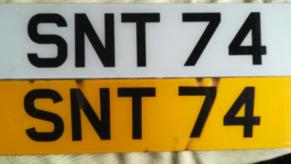 Private Number Plate SNT 74 for sale