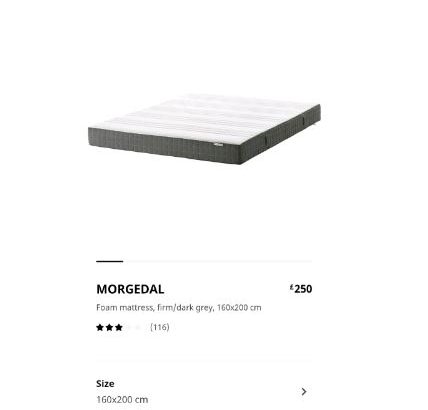 Free Ikea Morgedal mattress 200/160