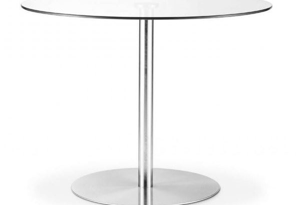 NEW BOXED Large round glass dining table.