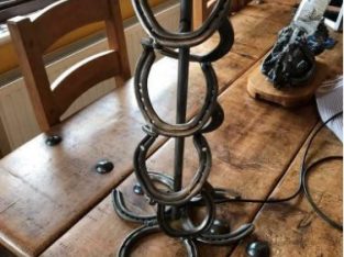Hand Crafted Recycled Horseshoes – Bespoke Standard and Table Lamps