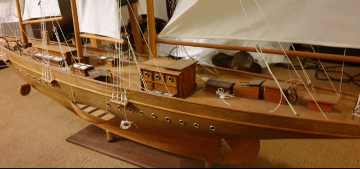 Large model wooden boat