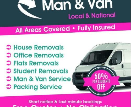 £20p/h Removal Services, Last Minute Man & Van