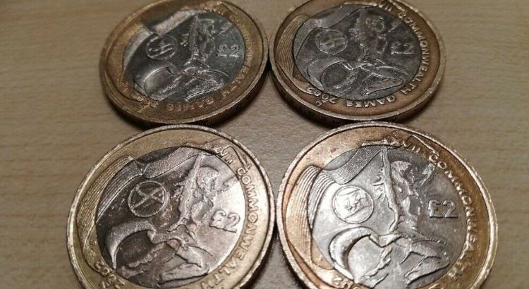 The 4 x £2 Commonwealth Games 2002 Commemorative set of coins