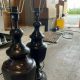 Very good condition. Metal lamps ,Pair of Bronze